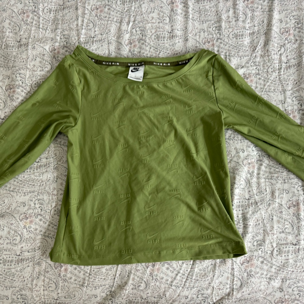 Green Nike air workout top